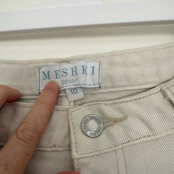 Meshki Flared Ivory High Waisted Jeans - Picture 4 of 7